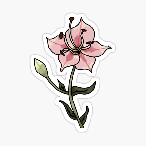 Item preview, pink lily flower  designed and sold by chiasxxds.