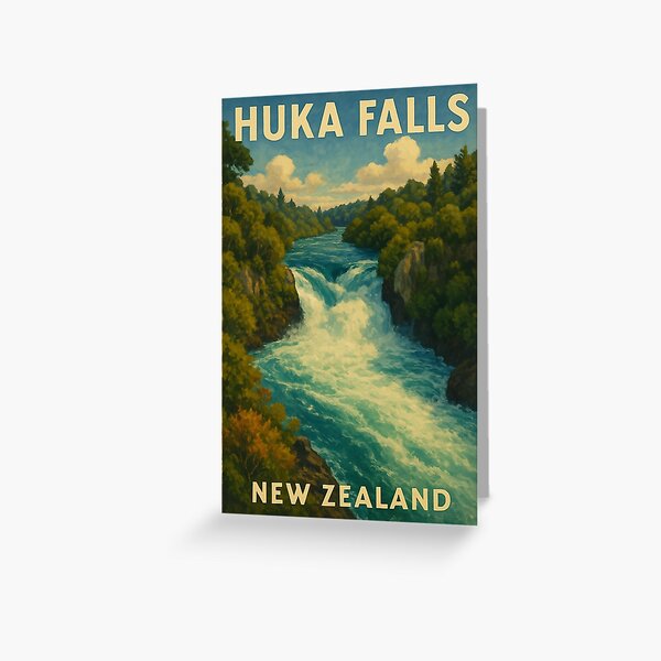 Artikel-Vorschau von Huka Falls Neuseeland Wasserfall und Canyon, designt und verkauft von Places On Earth.