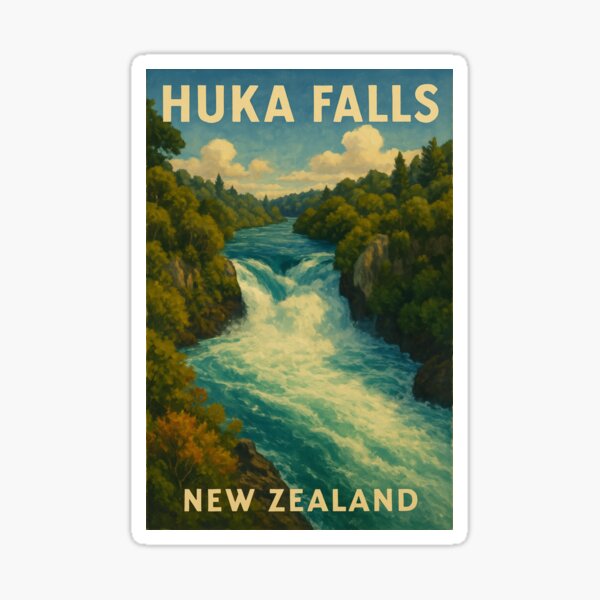 Item preview, Huka Falls Neuseeland Wasserfall und Canyon designed and sold by Places On Earth.