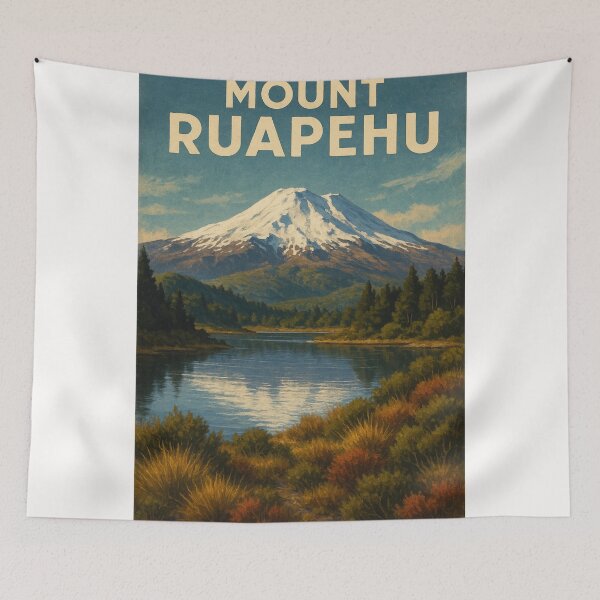 Item preview, Mount Ruapehu New Zealand Alpine Landscape designed and sold by Places On Earth.