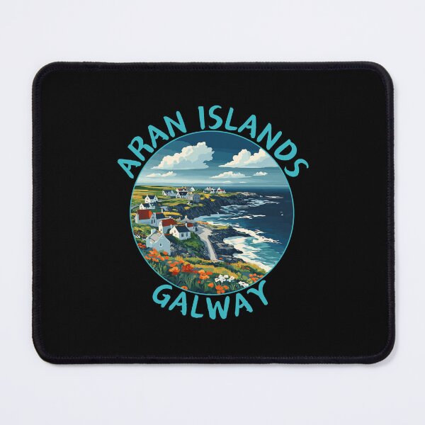 Item preview, Aran Islands in Galway Ireland Retro Travel Art Circle Emblem designed and sold by MaateoDesign.