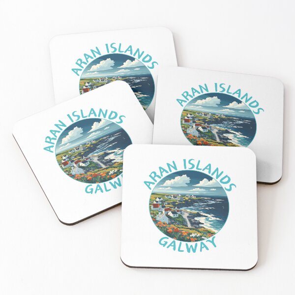 Item preview, Aran Islands in Galway Ireland Retro Travel Art Circle Emblem designed and sold by MaateoDesign.