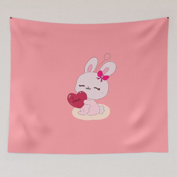 Item preview, Love Bunny girls – Cute bunny with heart gift idea designed and sold by Ghxna.