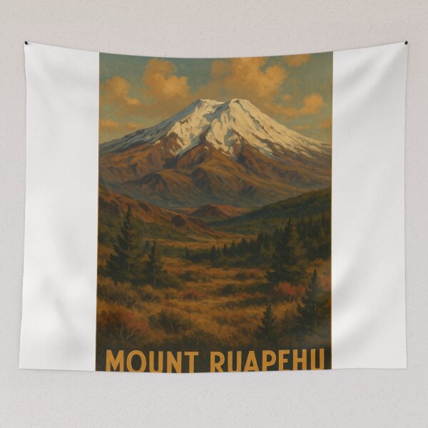 Item preview, Mount Ruapehu New Zealand Alpine Sunset designed and sold by Places On Earth.