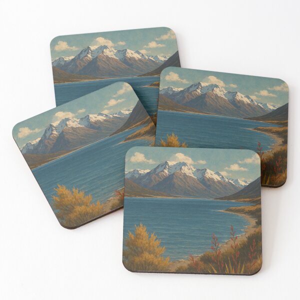 Item preview, Lake Ōhau New Zealand Foreshore and Mountains designed and sold by Places On Earth.