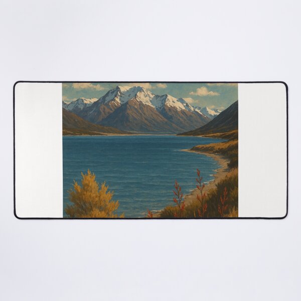 Item preview, Lake Ōhau New Zealand Foreshore and Mountains designed and sold by Places On Earth.