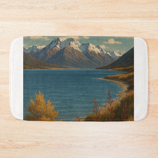 Item preview, Lake Ōhau New Zealand Foreshore and Mountains designed and sold by Places On Earth.
