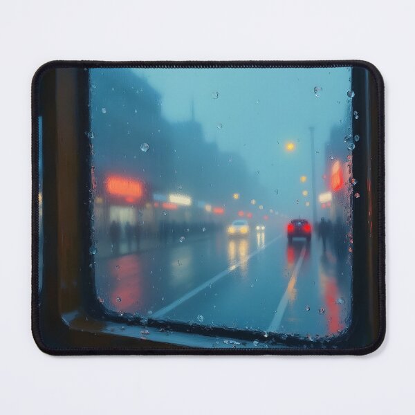 Item preview, steamy tram car window view designed and sold by Metaverse8.