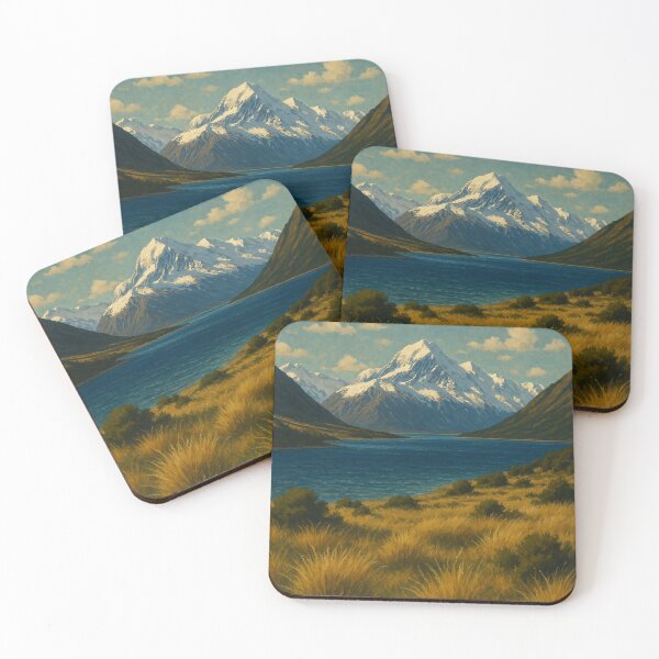 Item preview, Lake Ōhau with Southern Alps in Background designed and sold by Places On Earth.