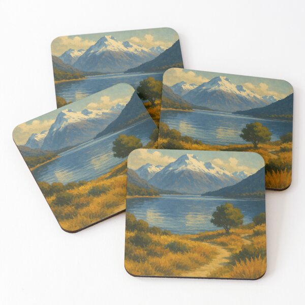 Item preview, Te Anau New Zealand Lakeside Path and Peaks designed and sold by Places On Earth.