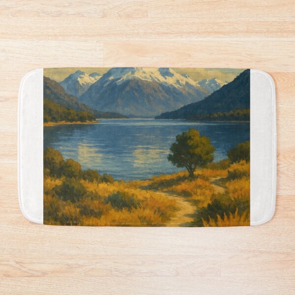 Item preview, Te Anau New Zealand Lakeside Path and Peaks designed and sold by Places On Earth.
