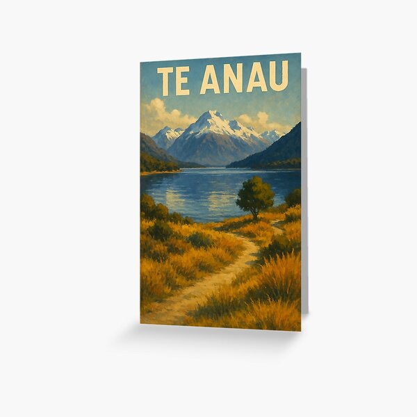 Item preview, Te Anau New Zealand Lakeside Path and Peaks designed and sold by Places On Earth.
