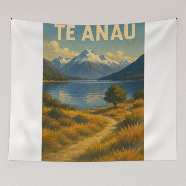 Item preview, Te Anau New Zealand Lakeside Path and Peaks designed and sold by Places On Earth.