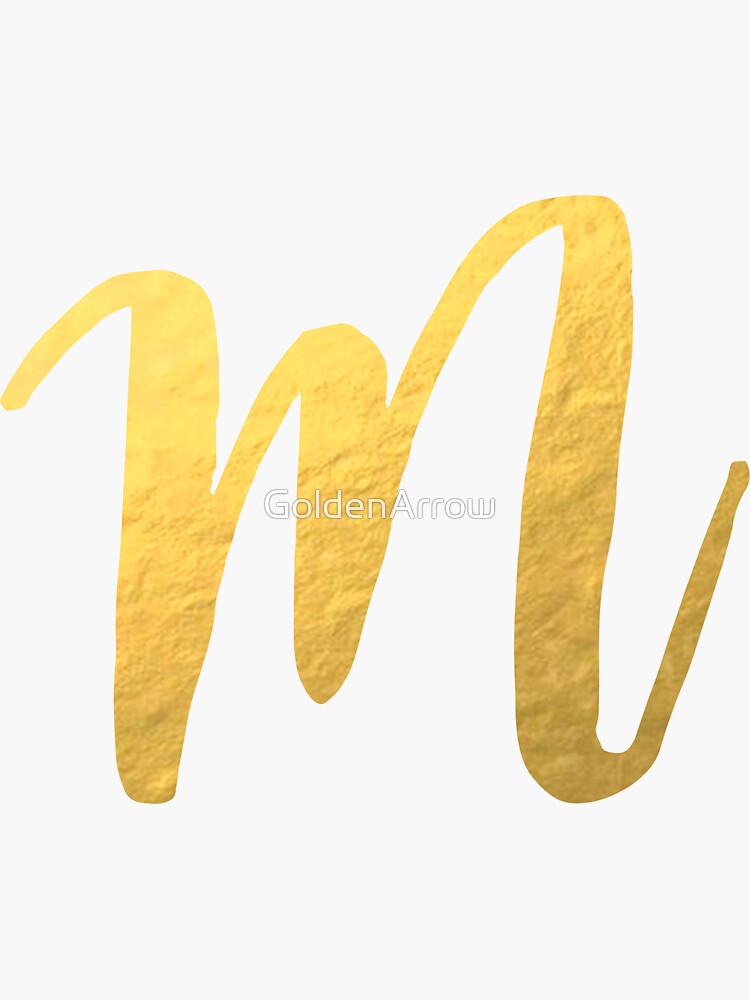 "Letter M Gold" Sticker for Sale by GoldenArrow Redbubble