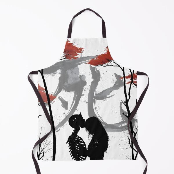 Item preview, Love and Death – Japanese Kanji Art with Skeleton Kiss designed and sold by PeakMind.