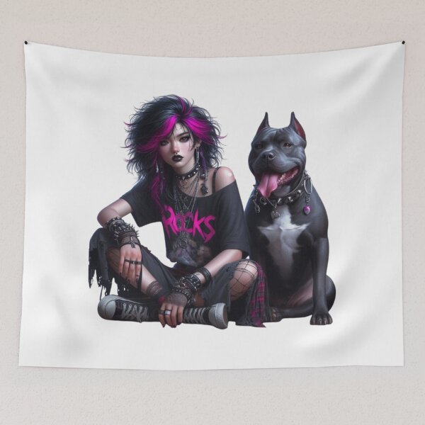 Item preview, “Feminine power incarnate: a woman and her pitbull” designed and sold by CHRIST5000.