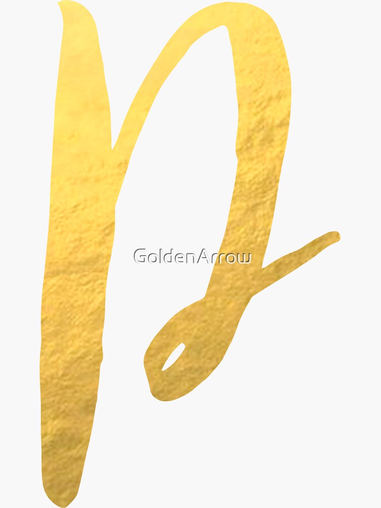 Metallic Gold Uppercase Letter Sticker