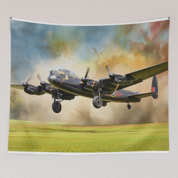 Item preview, Lancaster Bomber Watercolour Splash designed and sold by Skyframe Aviation.