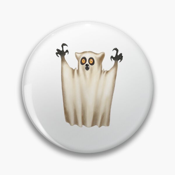 Item preview, Ghost character with exaggerated features and glowing eyes in a spooky Halloween costume designed and sold by Ms. Iryna.