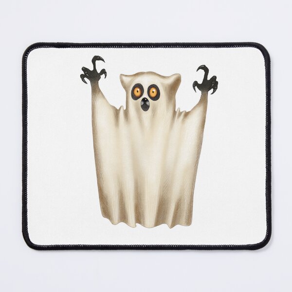Item preview, Ghost character with exaggerated features and glowing eyes in a spooky Halloween costume designed and sold by Ms. Iryna.
