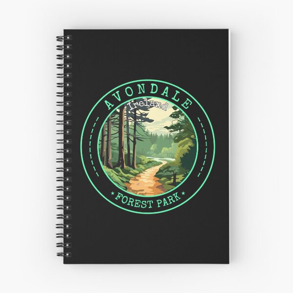 Item preview, Avondale Forest Park in Wicklow, Ireland Retro Travel Art Circle Badge designed and sold by MaateoDesign.