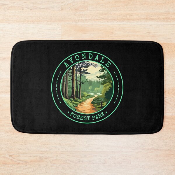 Item preview, Avondale Forest Park in Wicklow, Ireland Retro Travel Art Circle Badge designed and sold by MaateoDesign.