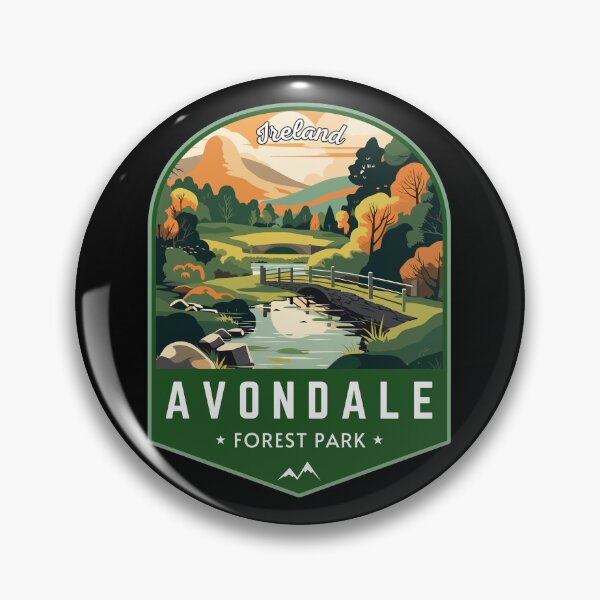 Item preview, Avondale Forest Park in Wicklow, Ireland Retro Travel Art Emblem designed and sold by MaateoDesign.