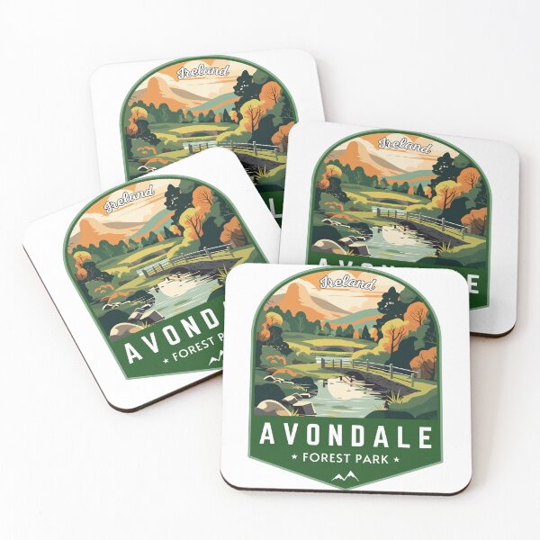 Item preview, Avondale Forest Park in Wicklow, Ireland Retro Travel Art Emblem designed and sold by MaateoDesign.