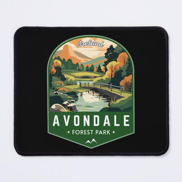 Item preview, Avondale Forest Park in Wicklow, Ireland Retro Travel Art Emblem designed and sold by MaateoDesign.