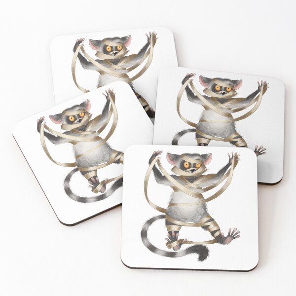 Item preview, Lemur caught in playful ribbon mess during a lively afternoon at home with family designed and sold by Ms. Iryna.