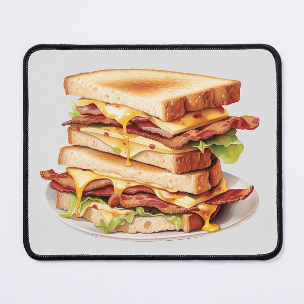 Item preview, Toasted Bacon and Cheese Club Sandwich designed and sold by Alicia Chee.