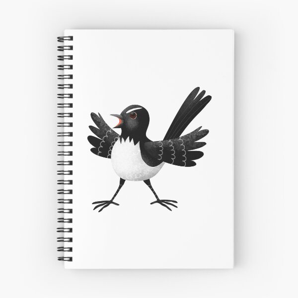 Item preview, Australian Willy Wagtail cartoon illustration designed and sold by FrogFactory.
