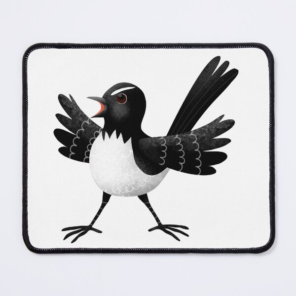 Item preview, Australian Willy Wagtail cartoon illustration designed and sold by FrogFactory.