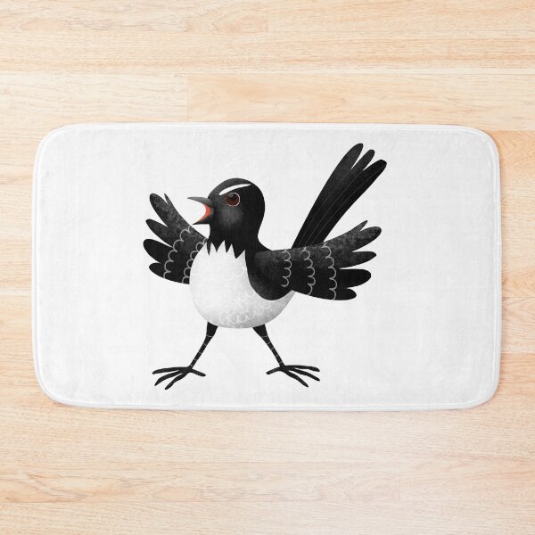 Item preview, Australian Willy Wagtail cartoon illustration designed and sold by FrogFactory.