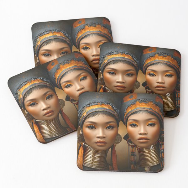 Item preview, Two elegant women with traditional cultural attire. designed and sold by Artessie.