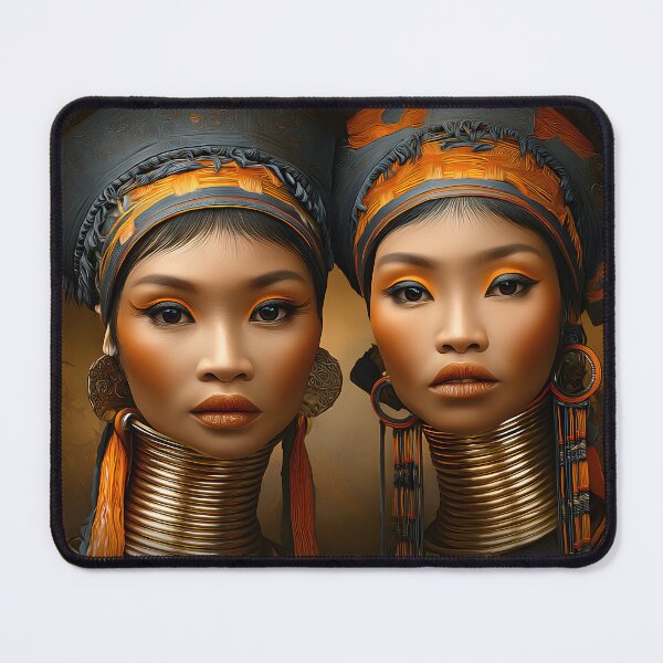 Item preview, Two elegant women with traditional cultural attire. designed and sold by Artessie.