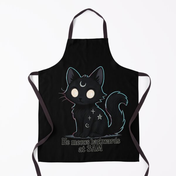 Item preview, Midnight Backwards Meowing Cat designed and sold by MysticArtisan.