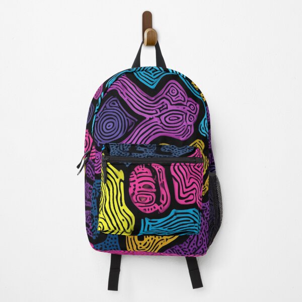 Item preview, Psychedelic Topography - Neon Contour Lines designed and sold by djovan.