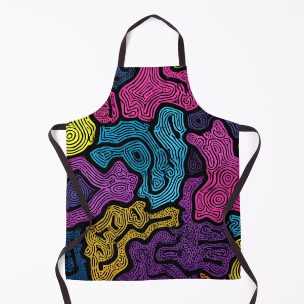Item preview, Psychedelic Topography - Neon Contour Lines designed and sold by djovan.