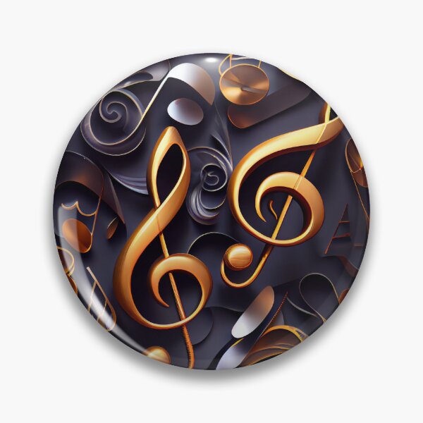 Item preview, Golden Symphony: Abstract Music Notes Pattern designed and sold by ShadowAndSlate.