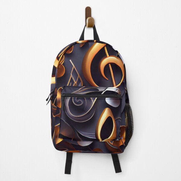 Item preview, Golden Symphony: Abstract Music Notes Pattern designed and sold by ShadowAndSlate.