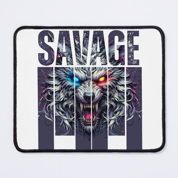 Item preview, Savage Wolf Split Art – Fierce Dual-Eye Beast Design designed and sold by Karim-Karem.