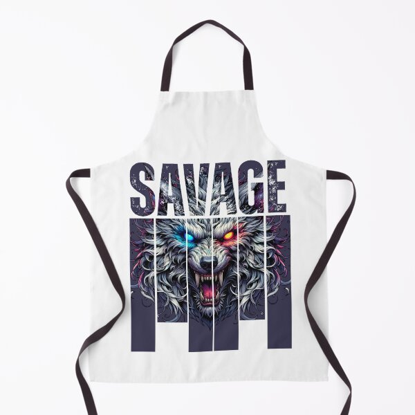 Item preview, Savage Wolf Split Art – Fierce Dual-Eye Beast Design designed and sold by Karim-Karem.
