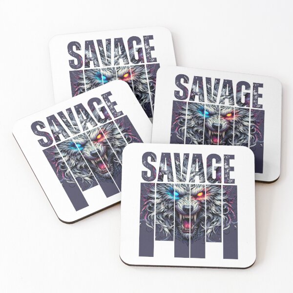 Item preview, Savage Wolf Split Art – Fierce Dual-Eye Beast Design designed and sold by Karim-Karem.