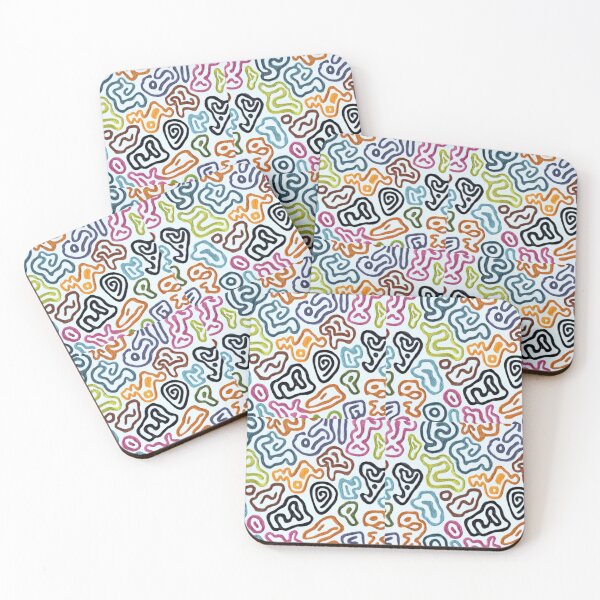 Item preview, Organic Doodle Symphony - Colorful Abstract Shapes designed and sold by djovan.