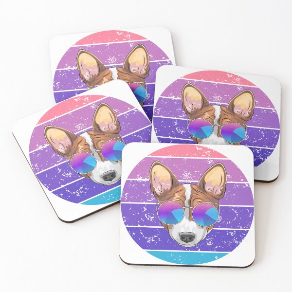 Item preview, Retro Cool Dog with Glasses designed and sold by TheMysticNook.
