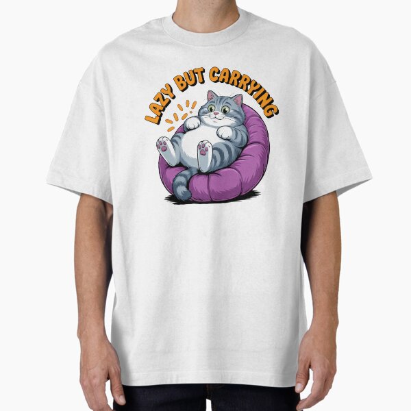 Item preview, Lazy But Carrying – Funny Gamer Cat Meme Design designed and sold by EpicMediaShop.