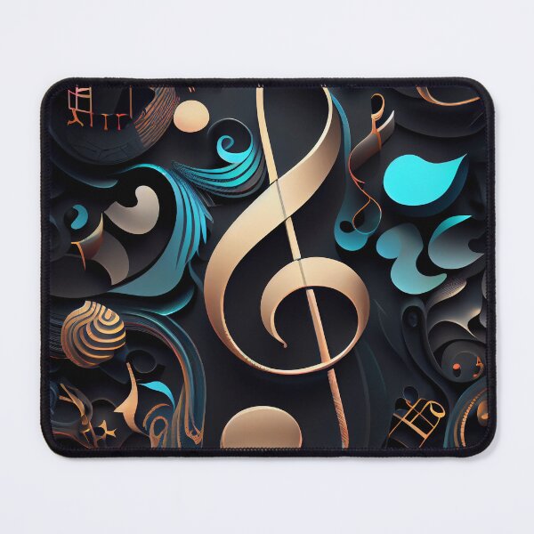 Item preview, Melodic Currents: Gold and Teal Music Abstract designed and sold by ShadowAndSlate.