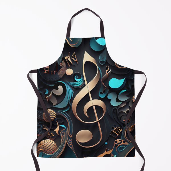 Item preview, Melodic Currents: Gold and Teal Music Abstract designed and sold by ShadowAndSlate.