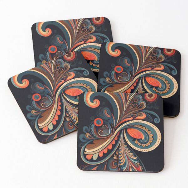 Item preview, Modern Paisley Swirl: Vibrant Abstract Pattern designed and sold by ShadowAndSlate.
